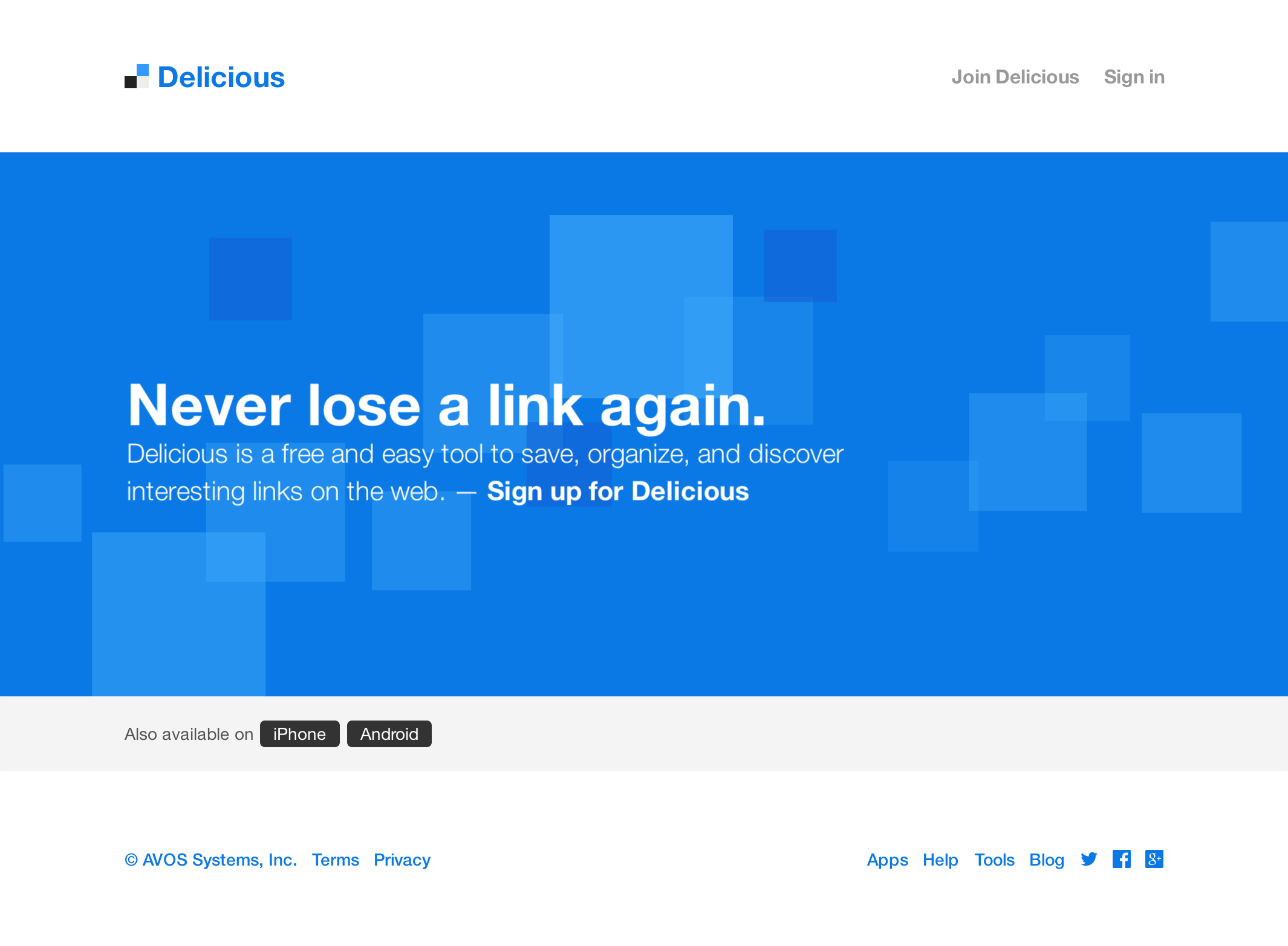 Delicious Landing Page (Mouseover)